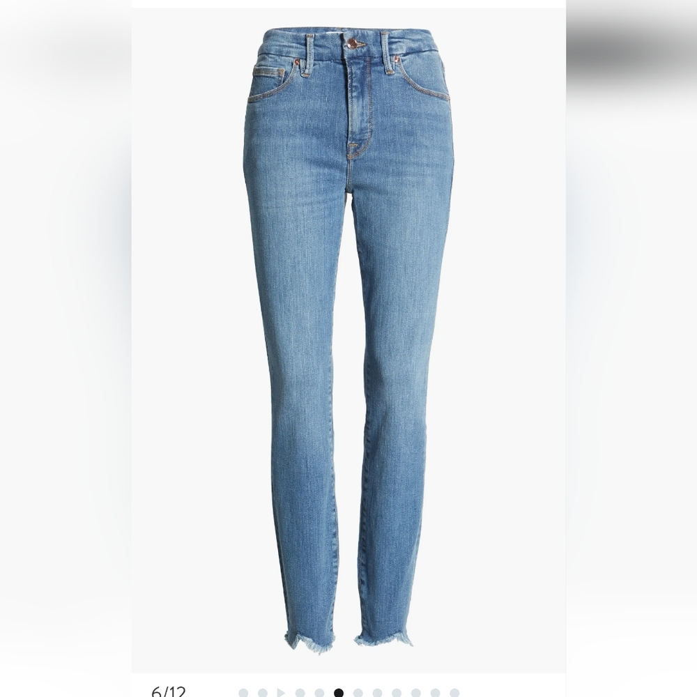 Good Legs High Waist Jagged Fray Hem Skinny Jeans size 16 LIKE NEW